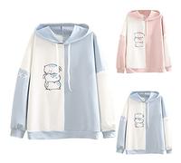 Générique Sweat À Capuche pour Femme Fille - Manches Longues Veste Pull Femme Chic Pull Basic Doublure en Polaire Jumper Hoodie Sweat à Capuche LéGer