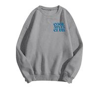 Générique Sweat à Capuche pour Femme,Haut à Manches Longues pour Femme avec Inscription ImpriméE,éLéGant et Confortable,Classique et Polyvalent,IdéAl Un Usage Quotidien(Grey,M)