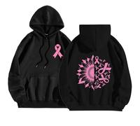 Générique Sweat a Capuche Ruban Rose À Femme Polaire Garcon Zippé Pull sans Oversize Gilet Manche Octobre Long Plaid Enfant Décoration Hiver Chaud Veste en Jean