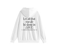 Générique Sweat à Capuche Vintage avec Cordon de Serrage pour Femme Let All That You Do Be Done in Love