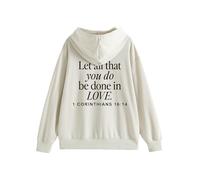 Générique Sweat à Capuche Vintage avec Cordon de Serrage pour Femme Let All That You Do Be Done in Love