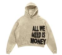 Générique Sweat a Capuche Y2K Baggy avec Imprimé Alphabet All WE Need is Love Sweatshirts Décontractées avec Poches Hoodie Manches Longues Chic et Elegant Pullover Boyfriend Mode pour Streetwear
