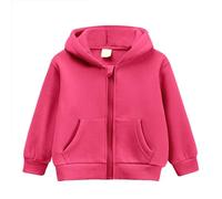 Générique Sweat à Capuche zippé pour bébé Fille Veste Manches Longues Unie Tenue décontractée Automne Hiver vêtement extérieur Doux garçon (9-10 Years)