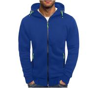 Générique Sweat à Capuche Zipper Hommes Couleur Unie légers Sport Hood Pull Manches Longues Chaud Décontracté Zip Automne Hiver Pullover Hommes Cordon de Serrage Classique Hoody Mode Confortable
