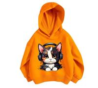 Générique Sweat Capuche Fille Chaud Pull Hauts Blouse Streetwear Sportwear Casual Tops Sport Sweat-Shirt Décontracté Manches Longues Meilleurs Amis Vêtements Mode et Ado 7-14 Ans