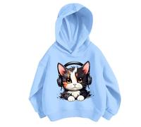 Générique Sweat Capuche Fille Chaud Pull Hauts Blouse Streetwear Sportwear Casual Tops Sport Sweat-Shirt Décontracté Manches Longues Meilleurs Amis Vêtements Mode et Ado 7-14 Ans