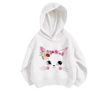 Générique Sweat Capuche Fille Chaud Pull Hauts Blouse Streetwear Sportwear Casual Tops Sport Sweat-Shirt Décontracté Manches Longues Meilleurs Amis Vêtements Mode et Ado 7-14 Ans