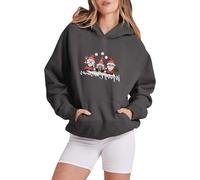 Générique Sweat Capuche Noel Femme Pull Noel Femme Sweatshirts, Sweat à Capuche Femme décontracté Manches Longues Mode imprimé Lettre Haut Confortable Chaud, pour cinéma, Amis, Cadeaux Confortable