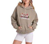 Générique Sweat Capuche Noel Femme Pull Noel Femme Sweatshirts, Sweat à Capuche Femme décontracté Manches Longues Mode imprimé Lettre Haut Confortable Chaud, pour cinéma, Amis, Cadeaux Confortable