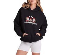 Générique Sweat Capuche Noel Femme Pull Noel Femme Sweatshirts, Sweat à Capuche Femme décontracté Manches Longues Mode imprimé Lettre Haut Confortable Chaud, pour cinéma, Amis, Cadeaux Confortable