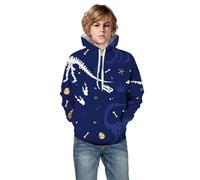 Générique Sweat Capuche pour Enfants de Jogging Ado Unisexe 3D Imprimer Pull Poids Léger Style Manche Longue Enfant 7-14 Ans