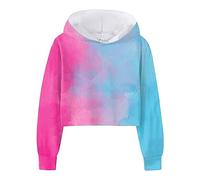Générique Sweat Capuche pour Fille Sportwear Fashion Trendy Vêtement Printemps et Automne Décontracté Manches Longues Tops Cartoon Imprimé Tenue Grande Taille Ado 7-14 Ans