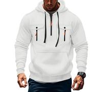Générique Sweat Capuche - Sweat-Shirt à Capuche zippé pour Les Sports de Plein air décontractés et Un Design Confortable pour Un Usage Quotidien Parfait pour (White XL)