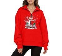 Générique Sweat De Noël pour Femme Pull Moche Noel Noel-Noel Renne Plaid Drole Womens Clothing Famille Sweatshirt Tenue Multicolore