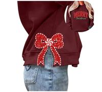 Générique Sweat De Noël pour Femme Pull Oversize Sweats Femmes Noel Mochi Tenue Famille Chic Plaid Christmas Noël Ample Le La Grande
