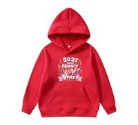 Générique Sweat Enfant Garcon Capuche Poche Style coréen 2025 Nouveau année Sweat Shirt garçon Fille