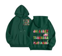 Générique Sweat Femme Capuche Women and Winter Hooded with Velvet Loose and Lazy Student Hooded Hoodie Sweat Shirt Hiver Polaire Lettres(Dark Green, S)