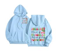 Générique Sweat Femme Capuche Women and Winter Hooded with Velvet Loose and Lazy Student Hooded Hoodie Sweat Shirt Hiver Polaire Lettres(Light Blue, M)