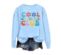 Générique Sweat Femme Saint Patrick Cool Club Mamie Manches Longues Pullover Confortable Décontracté Tunique à Manches Longues Blouse(Light Blue, XXL)