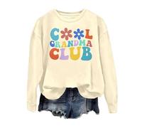 Générique Sweat Femme Saint Patrick Cool Club Mamie Manches Longues Pullover Confortable Décontracté Tunique à Manches Longues Blouse(Beige, XXL)