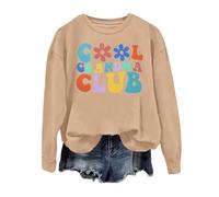 Générique Sweat Femme Saint Patrick Cool Club Mamie Manches Longues Pullover Confortable Décontracté Tunique à Manches Longues Blouse(Khaki, XL)