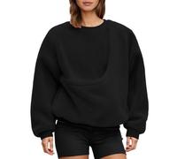 Générique Sweat Femme sans Capuche avec Poche, Pull Polaire Manches Longues Doux Sweatshirt pour Chat Petit Chien Maison Automne Hiver S-XXL Détente Mi Saison