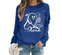 Générique Sweat Femme Veste avec Capuche Halloween The Pumpkin Spice Café Hoodie Gilet Pull Automne Sweat-Shirt Deguisement Vampire Costume Zombie Sportswear Horreur Haut Sweats