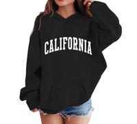 Générique Sweat Fille a Capuche 2025 Imprimé Lettre Sweatshirt Enfant Haut Manche Longue Décontracté Tunique Simple Pull Enfant Classique Sportwear Casual Hiver Vetement ado Chic