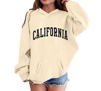 Générique Sweat Fille a Capuche 2025 Imprimé Lettre Sweatshirt Enfant Haut Manche Longue Décontracté Tunique Simple Pull Enfant Classique Sportwear Casual Hiver Vetement ado Chic