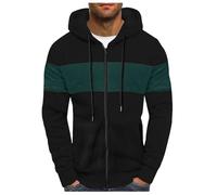 Générique Sweat Homme Capuche - Sweat à Capuche Bloc de Couleur Homme Automne Hiver Pull Cordon Serrage Polaire Doux vêtement décontracté Chaud pour Temps Froid Coupe Moderne Confortable Urbain