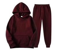 Générique Sweat Homme, Ensemble Jogging Homme 2 Pièces Sweat-Shirt Pantalon de Jogging Sportif Décontractée Haut Automne Printemps Chaud Slim Poids Léger Couleur Unie Crewneck Grande Taille