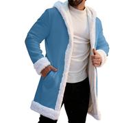 Générique Sweat Homme Noël Capuche Zippée Polaire Doublée Festif Hiver Hoodie Molletonnée Chaude Pull Déguisement Père Noël Sweatshirt Cocooning Doux Gilet Urbain Renforcé Manteau Casual Chic