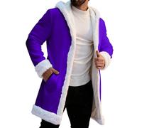 Générique Sweat Homme Noël Capuche Zippée Polaire Doublée Festif Hiver Hoodie Molletonnée Chaude Pull Déguisement Père Noël Sweatshirt Cocooning Doux Gilet Urbain Renforcé Manteau Casual Chic