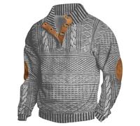 Générique Sweat Homme sans Capuche- Pull De Travail Col Montant Casual Manches Longues Sweater Chic Et Élégant Passe-Partout Automne Hiver Chaud Chandail Classique Ample Extérieur Sport Pullover