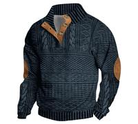 Générique Sweat Homme sans Capuche- Pull De Travail Col Montant Casual Manches Longues Sweater Chic Et Élégant Passe-Partout Automne Hiver Chaud Chandail Classique Ample Extérieur Sport Pullover