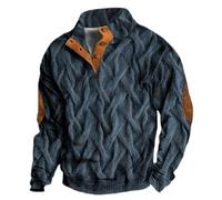 Générique Sweat Homme sans Capuche- Pull De Travail Col Montant Manches Longues Ample Sweater Chic Et Élégant Casual Passe-Partout Automne Hiver Chandail Classique Chaud Extérieur Sport Pullover