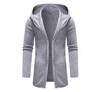 Générique Sweat Homme Vintage Art Classic Paintings Stylish Design Sweatshirt Homme A Capuche Zippé Pull en Maille À Col Rond Trench-Coat pour Veste sous Roulé Gris (GY1,L)