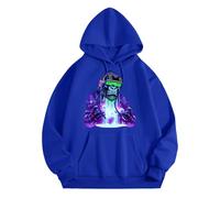 Générique Sweat Manche Courte Capuche Homme Pulls Colle Original Sherpa Zip Épaule Cotelé Tete Bois Message Mao Près Marins Nuage Ample Aime Purple Oreille Basket
