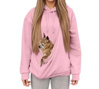 Générique Sweat Manches Longues À Capuche avec Pochette Kangourou Conçu pour Transporter Chat Et Chien Pull Pratique Réservé Aux Passionnés D’Animaux De Compagnie