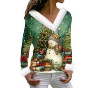 Générique Sweat Moche de Noel Femme, Blouse Adulte Gros Oversize Ridicule Pas Cher Robe Noel Jacquard Piloupilou Pull Cerf, Assorti Vêtements Jupe Plus Humour T Pull Femme Grande Taille, XL