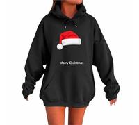 Générique Sweat Personnalisable Femme Noël Sweat-Shirt à Carreaux de Noël Personnalisé Pull de Noël Personnalisation Sweatshirt Personnaliser avec Vœux Photo Intéressant Haut Vêtements Noir XL