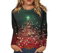 Générique Sweat Plaid Femme Herbst Drole Renne Beau Long Manche Hiver Rigolo Polaire Rennes Pull Noel Drole De Top Moche Doux Fete Pull Moche De Noel 3XL