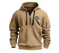 Générique Sweat Plaid Homme,Marque Chaude Chaud Sherpa Chauffant du, Sweatshirt Personnalisé Randonnée Moche Hiver Pull Noir Homme 5XL
