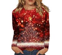 Générique Sweat Polaire Femme Hiver Chaud Fete Chaud Long Manche Top Hiver Chic Rennes Moche Pull De Noel Femme Rigolo Plaid À Manches Doux Gros Chaude Herbst Pull Noel Drole XL