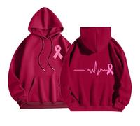 Générique Sweat Ruban Rose Femme sans Capuche Garcon 14 Ans Gilet Manche Polaire Sweatshirts Pull Pale Tee-Shirt À Sweats Garçon Stylo Octobre Zippé Hiver Chaud Tee Shirt Veste Noire