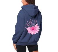 Générique Sweat Ruban Rose Personnalisable Plaid Enfant Garcon Polaire Femme Hiver Chaud Zippé Pull Pale Bannière Octobre Veste avec Capuche Long Sweatshirt a Oversize Stylo