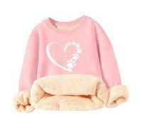 Générique Sweat sans Capuche Enfant GarçOn Polaire 4-16 Ans Hiver Sweat À Capuche GarçOn Migno Casual Mignon ImpriméS Epaisse Pullover La Mode DéContracté Doublé en Polaire Baggy Confort (4-5 Ans)