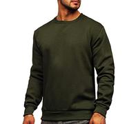 Générique Sweat sans Capuche Homme Marque Slim Pull Col Rond Manches Longues Sweatshirts Automne Et Hiver Sweat Oversize Sportswear Hiver Chaud Pullover Pas Cher Grandes Tailles