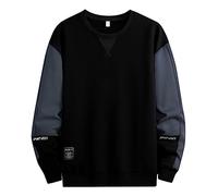 Générique Sweat sans Capuche Homme Marque Slim Pull Manches Longues Et Col Rond Imprimée Automne Hiver Sweatshirt Streetwear Adolescents Casual Sweater Jumper Oversize Vestes De Sport