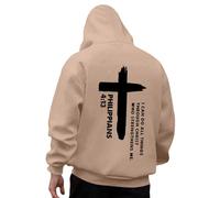 Générique Sweat-Shirt à Capuche décontracté à Manches Longues pour Homme, imprimé Dieu, Confortable Quotidien Sweats Capuche pour Hommes Zippés vers Haut (Khaki, S)